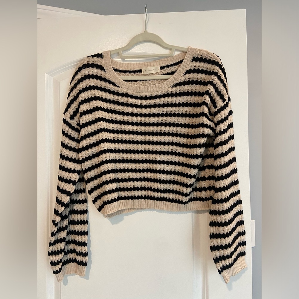 Women's By Together Pullover Striped Knit Sweater size Small